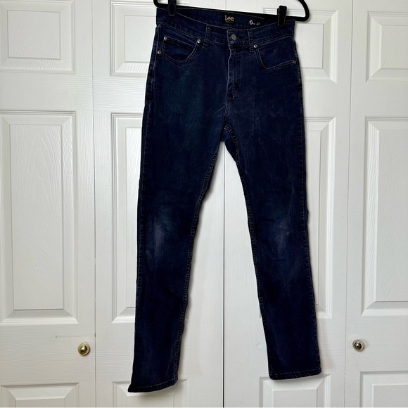 Men's Lee Jeans Regular Fit Straight Leg‎ Slim Size 30X32 Black Denim - Picture 1 of 5